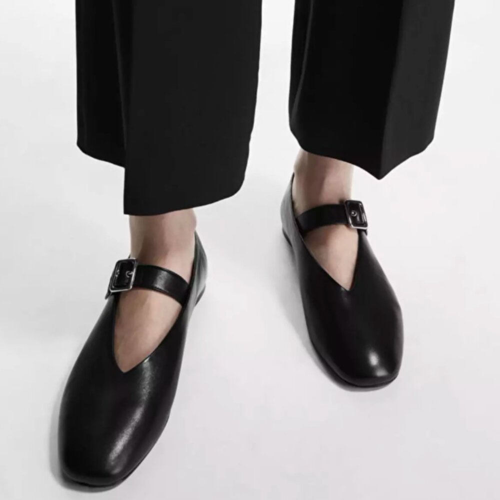 COS Leather Mary Jane Ballet Flats
